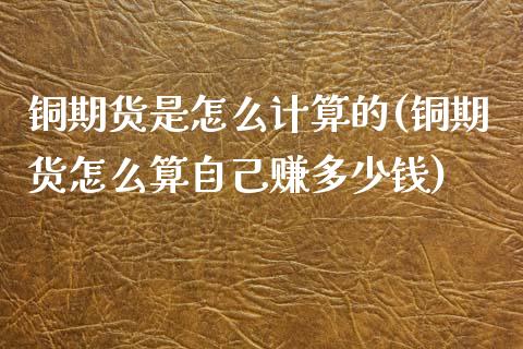 铜期货是怎么计算的(铜期货怎么算自己赚多少钱)_https://www.liaoxian666.com_原油期货开户_第1张