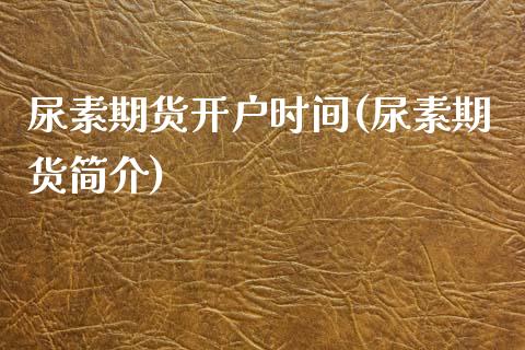 尿素期货开户时间(尿素期货简介)_https://www.liaoxian666.com_国际期货开户_第1张