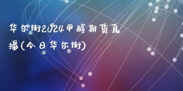 华尔街2024甲醇期货直播(今日华尔街)_https://www.liaoxian666.com_原油期货开户_第1张