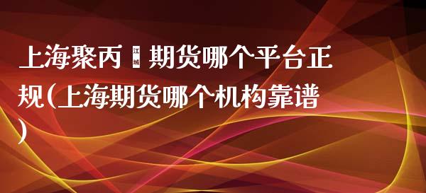 上海聚丙烯期货哪个平台正规(上海期货哪个机构靠谱)_https://www.liaoxian666.com_恒指期货开户_第1张