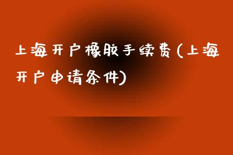 上海开户橡胶手续费(上海开户申请条件)_https://www.liaoxian666.com_期货开户_第1张