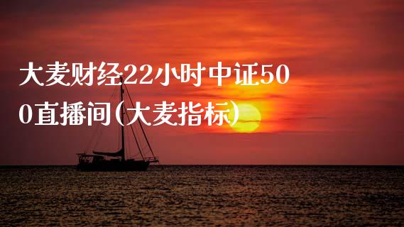 大麦财经22小时中证500直播间(大麦指标)_https://www.liaoxian666.com_黄金期货开户_第1张